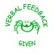 Verbal Feedback Given Classmate Pre-Inked Teacher Reward Stamp